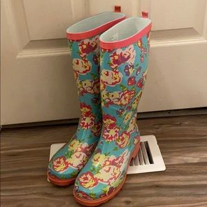 Floral Rain Boots